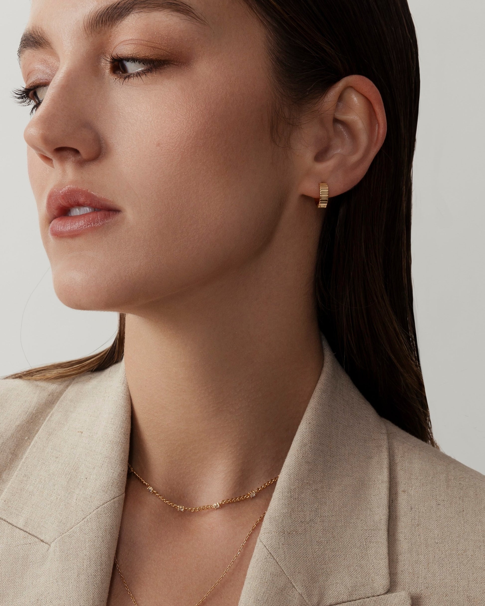 Ridge Hoop Earrings