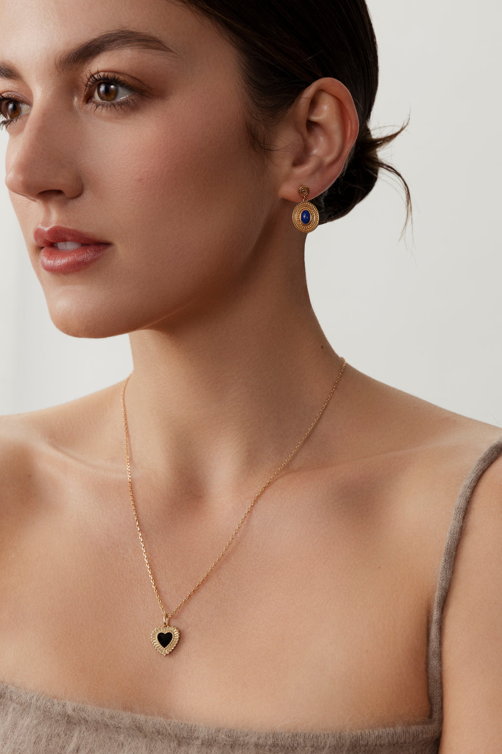 Blue Medallion Earrings