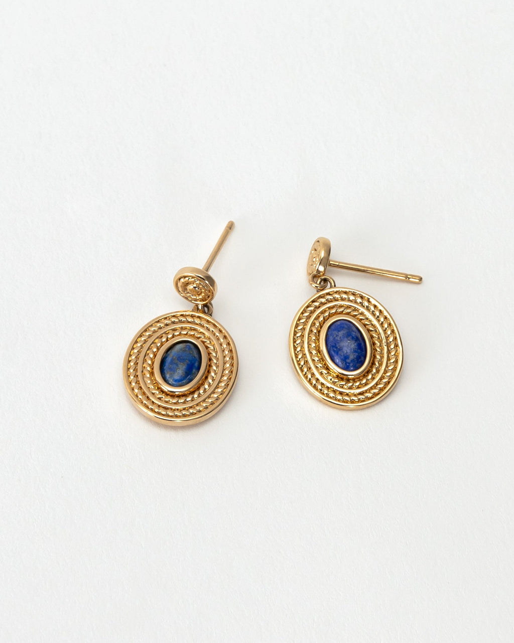 Blue Medallion Earrings