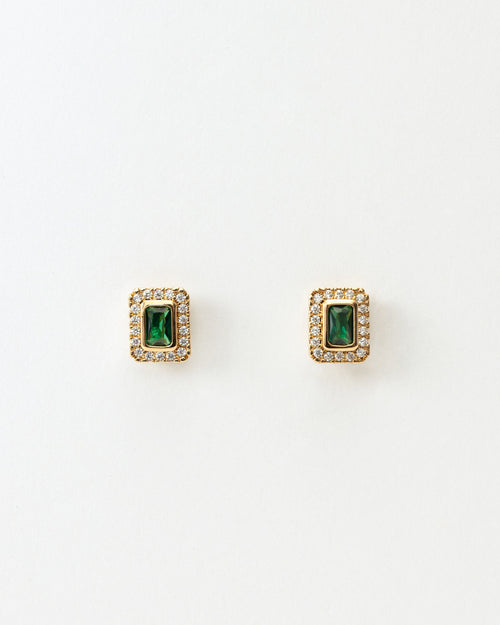 Emerald Halo Studs