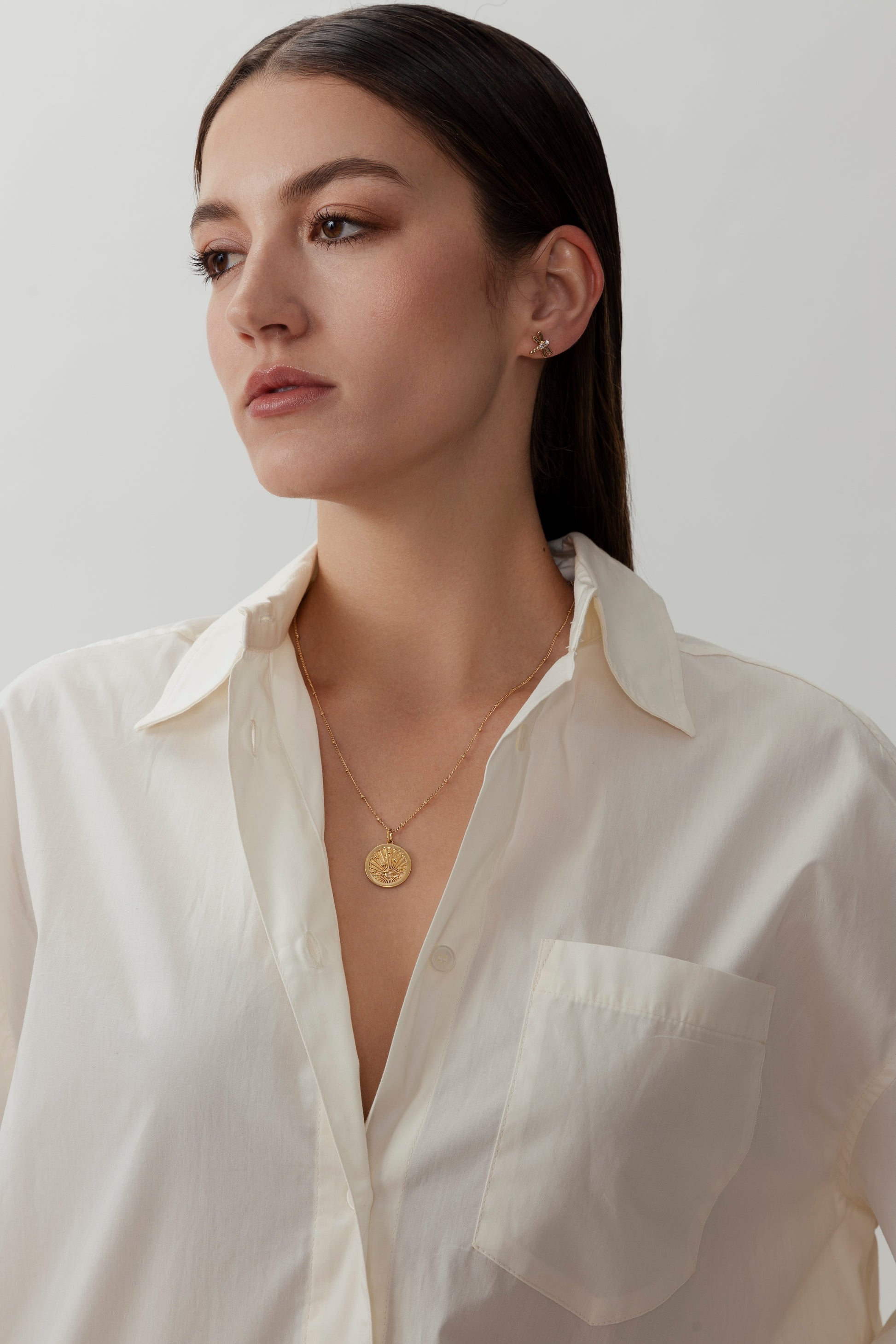 Saturn Coin Necklace