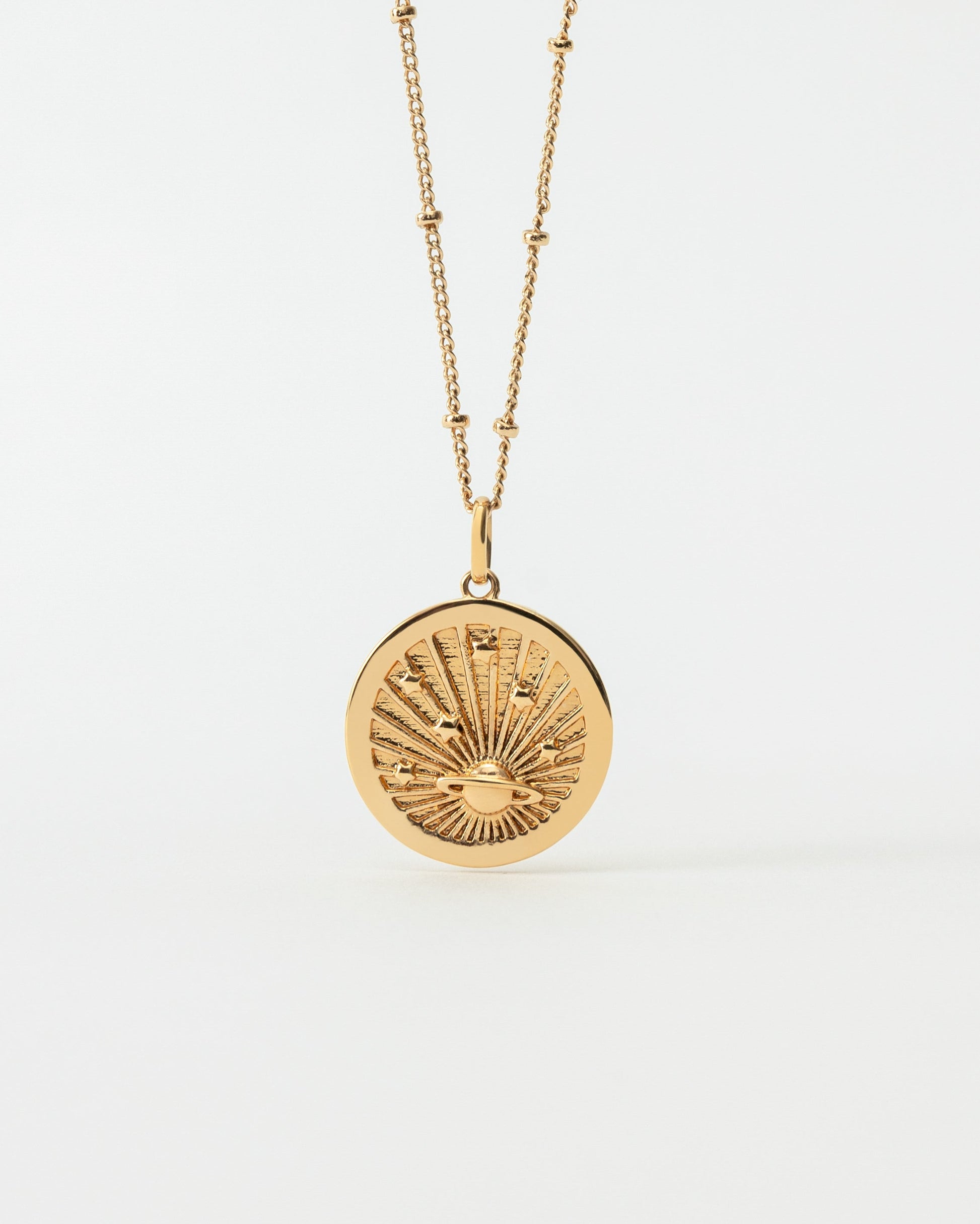 Saturn Coin Necklace