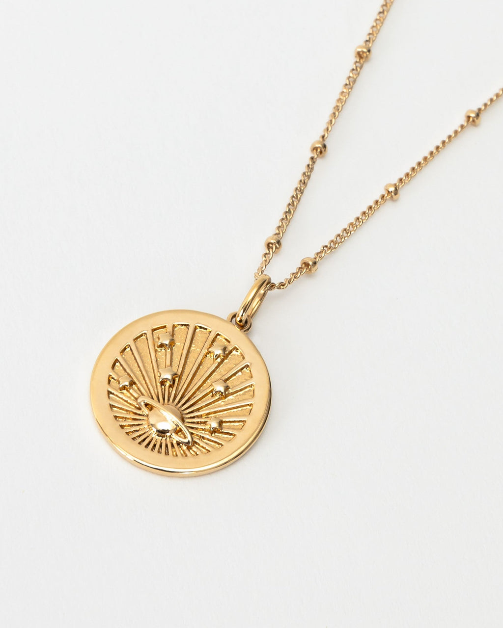 Saturn Coin Necklace