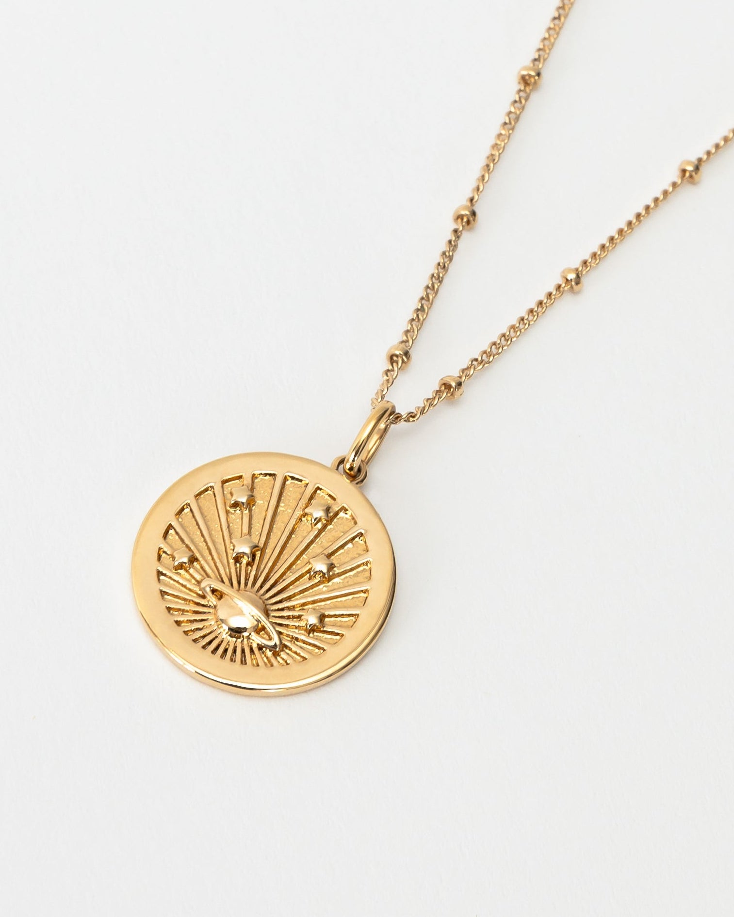 Saturn Coin Necklace