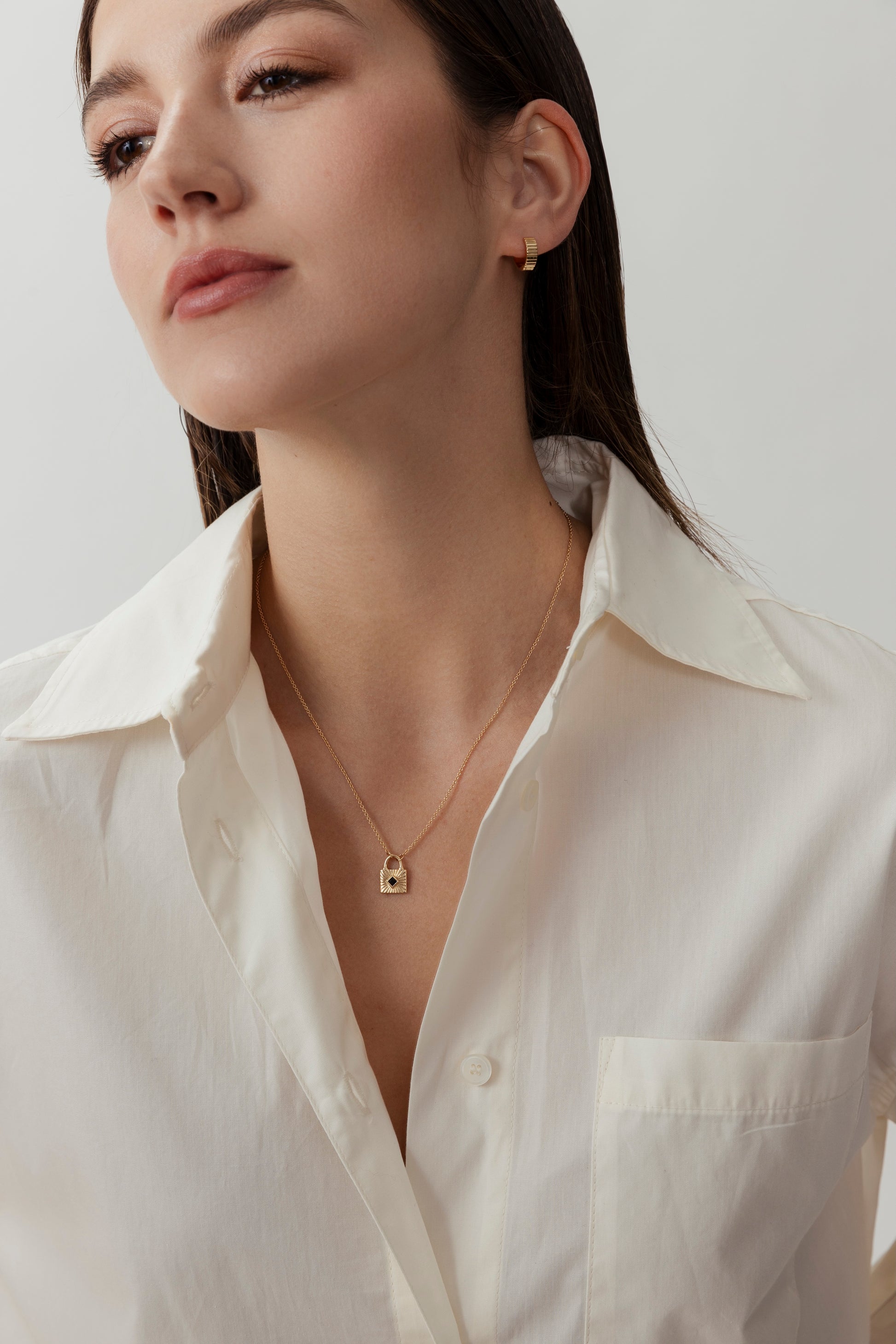 Noir Lock Necklace