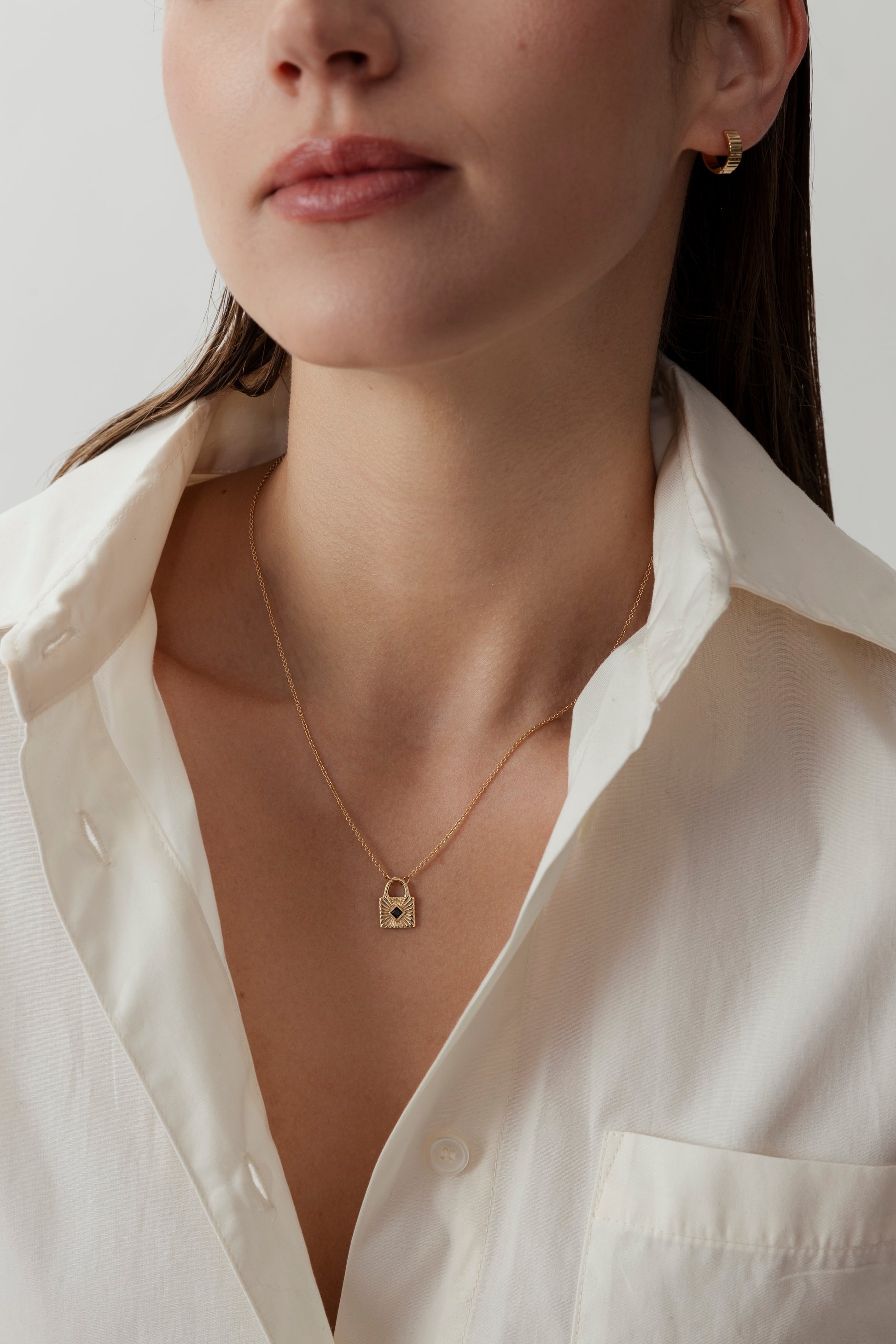 Noir Lock Necklace