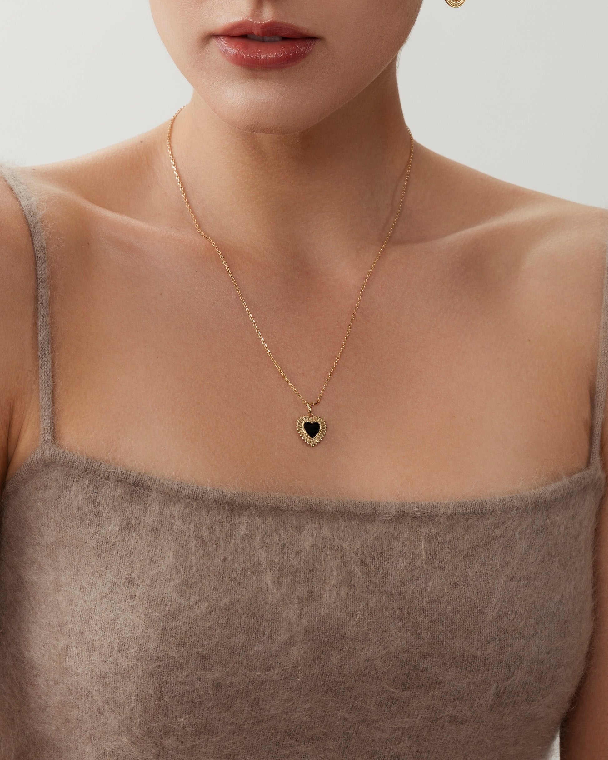 Palmette Heart Necklace
