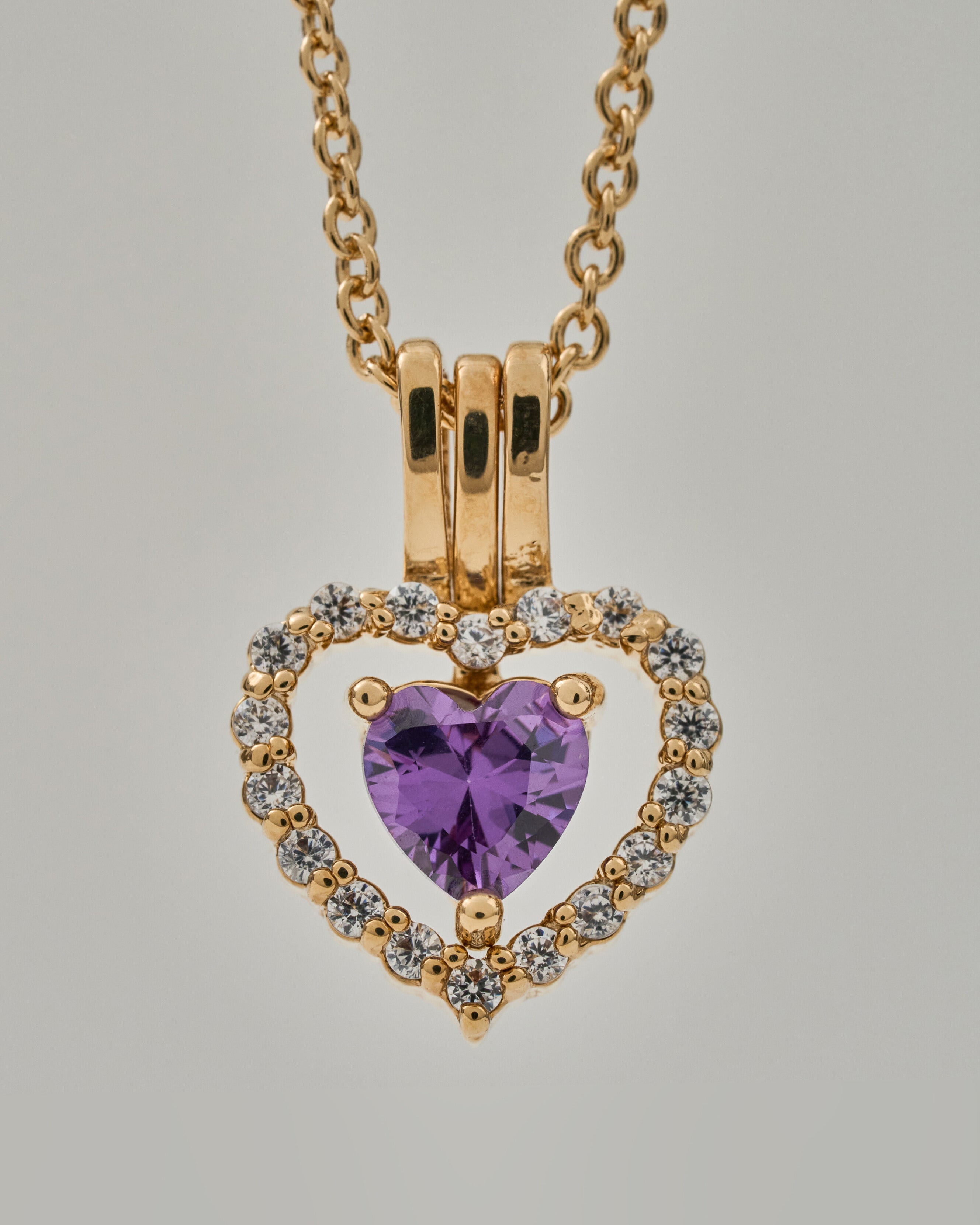 Violet Modular Heart Pendant