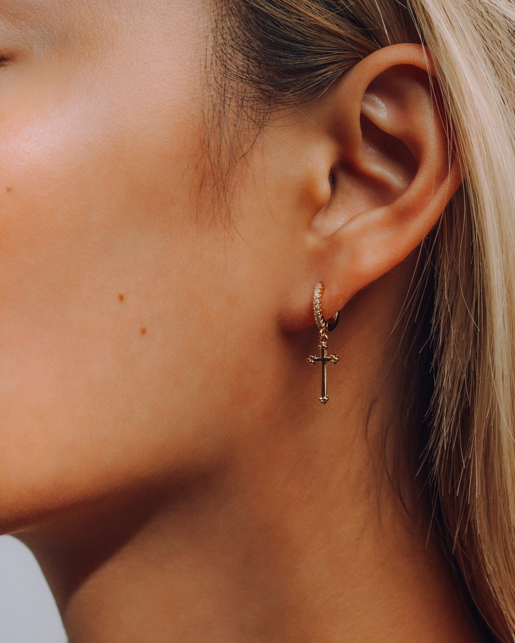 Gothic Cross Earring