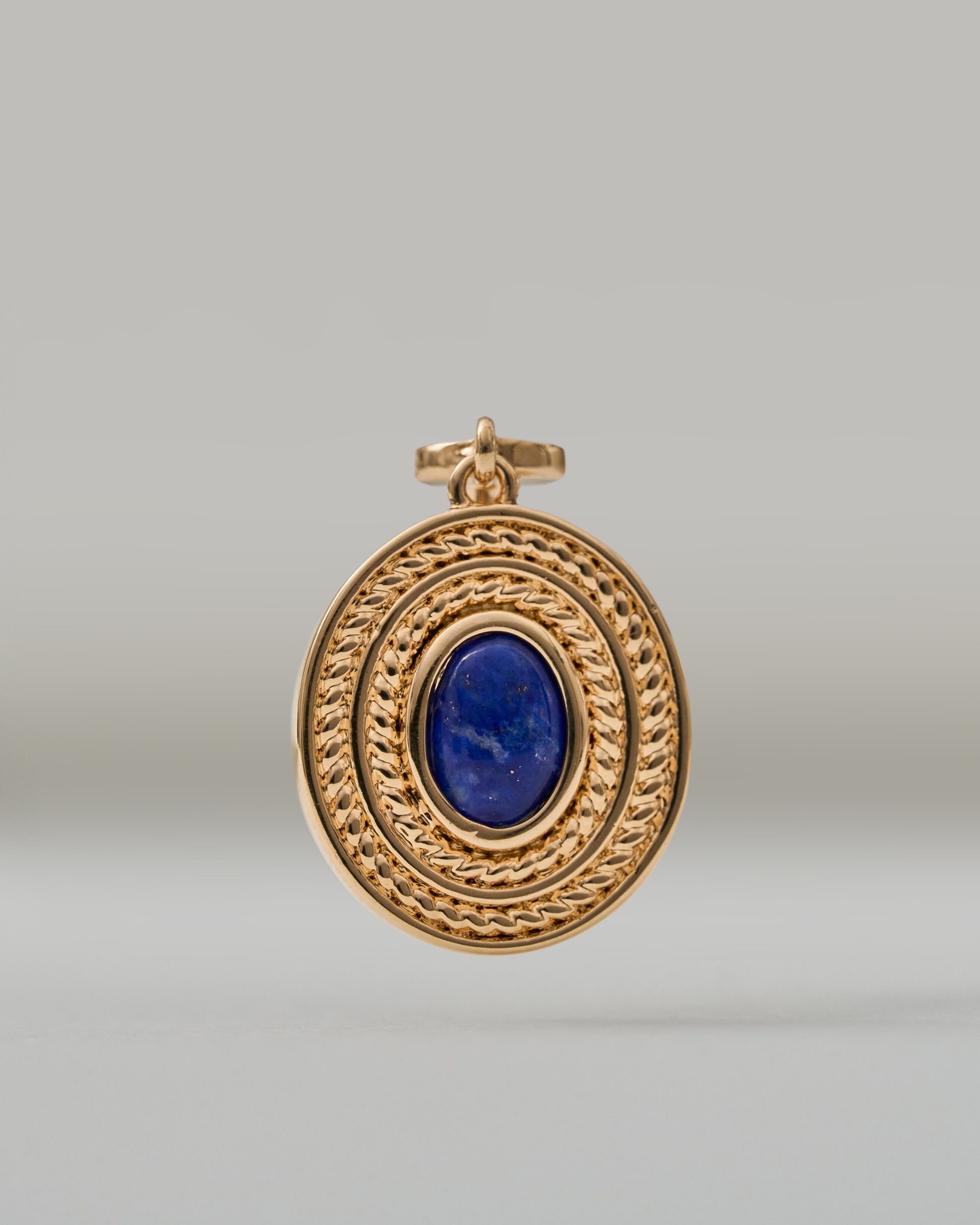 Blue Medallion Earrings