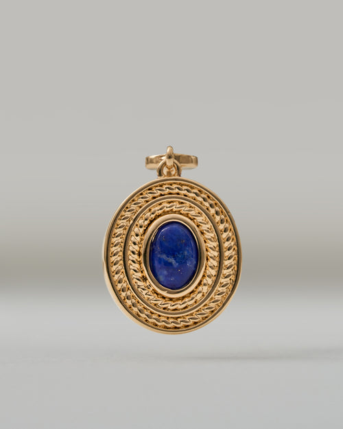 Blue Medallion Earrings