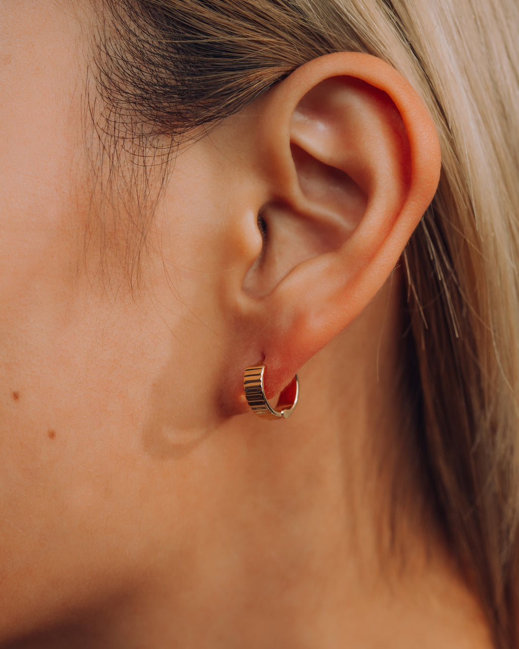 Ridge Hoop Earrings