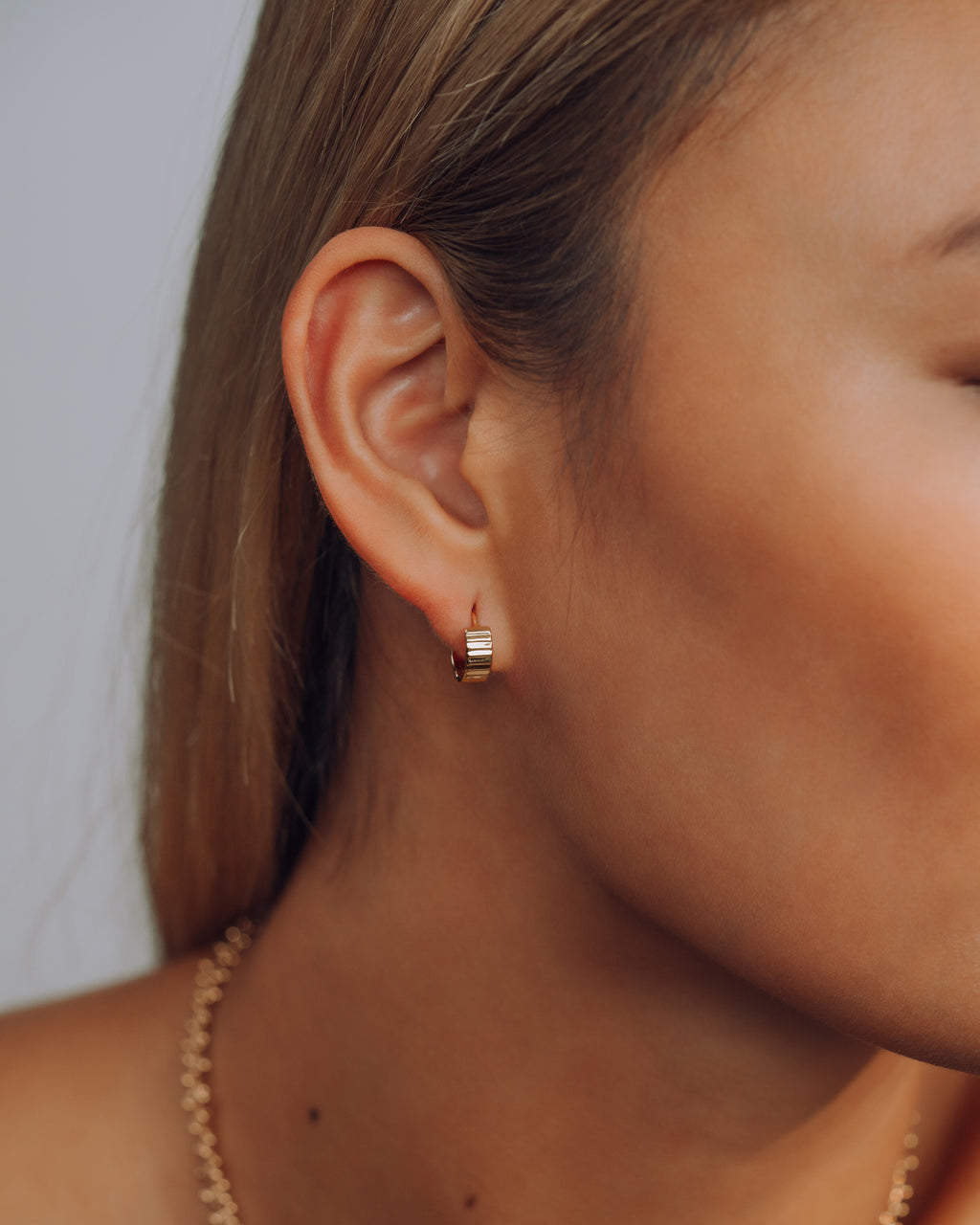 Ridge Hoop Earrings
